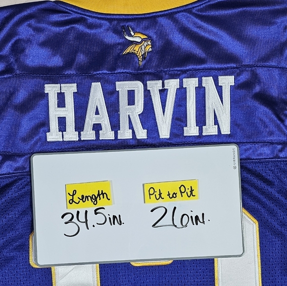 MINNESOTA VIKINGS PERCY HARVIN #12 NFL EQUI. ONFIELD REEBOK UNISEX JERSEY - Picture 12 of 12